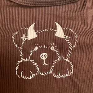 Romwe halter top bear with horns